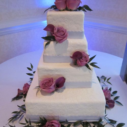 Lavender & Lace Wedding Cake