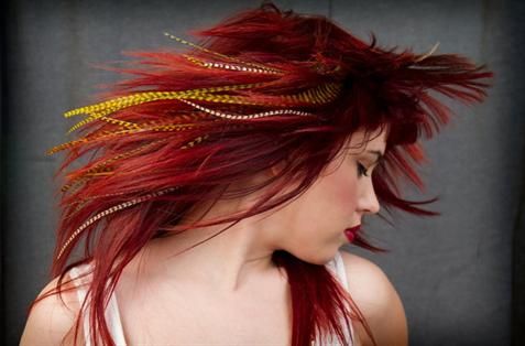 Feather hair extensions