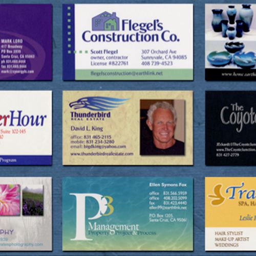 business cards and logos I have created.