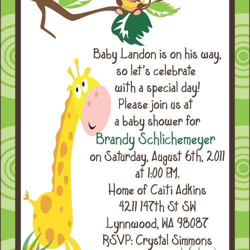 Custom Design Baby Shower invitation