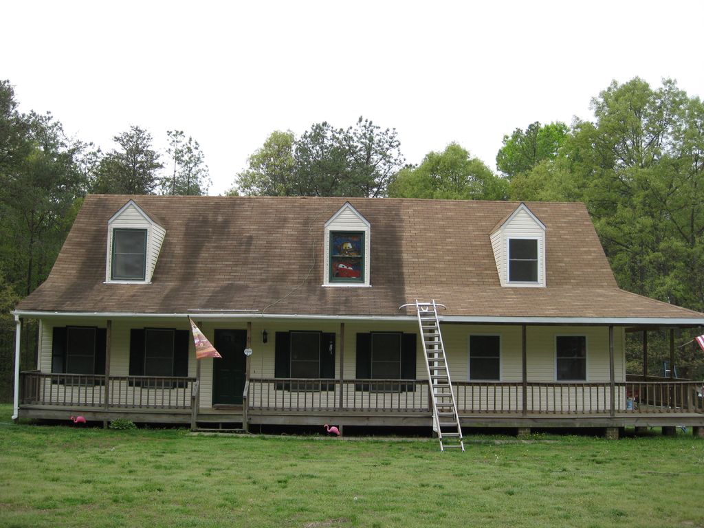 Roof Cleaning in Process