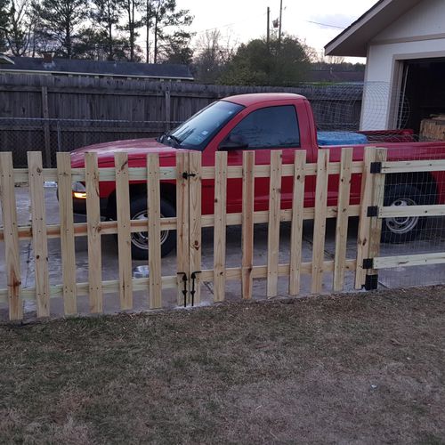 fence and gate installed 