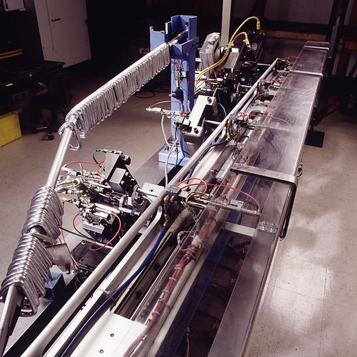 Side view of custom carabiner testing machine.