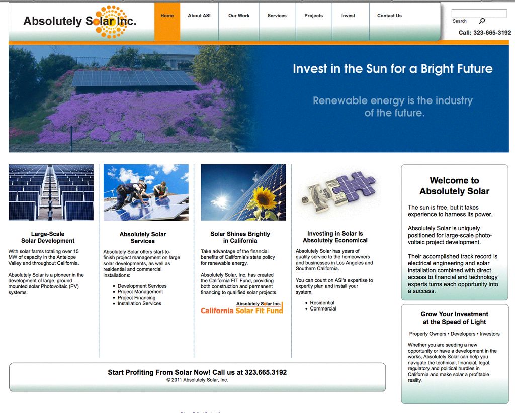 Absolutely Solar Website