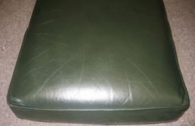 After we dyed this leather cushion.