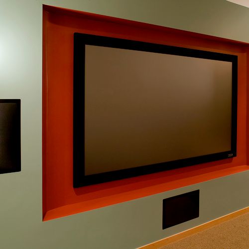 Home Theater with In wall Speakers