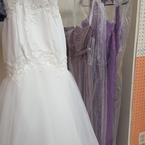 A few formal and wedding gowns in the shop for alt