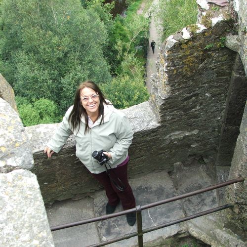 Standing in the Blarney Castle- Ireland.