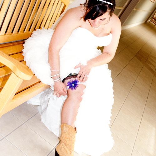Bride in Cowboy Boots! I love when a bride does so