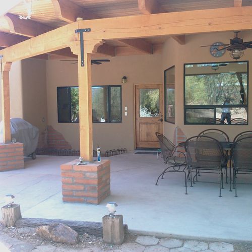 Beautiful Sonoran porch addition.