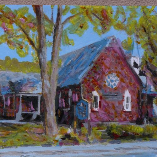 Rosendale Library, oil on canvas