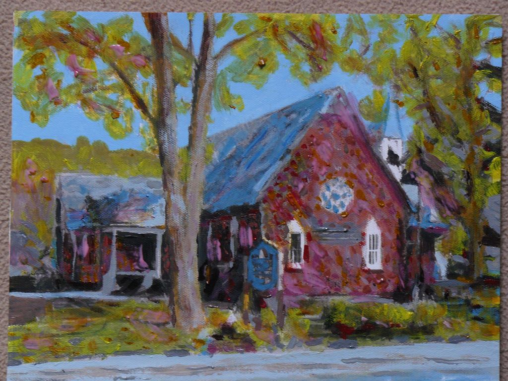 Rosendale Library, oil on canvas