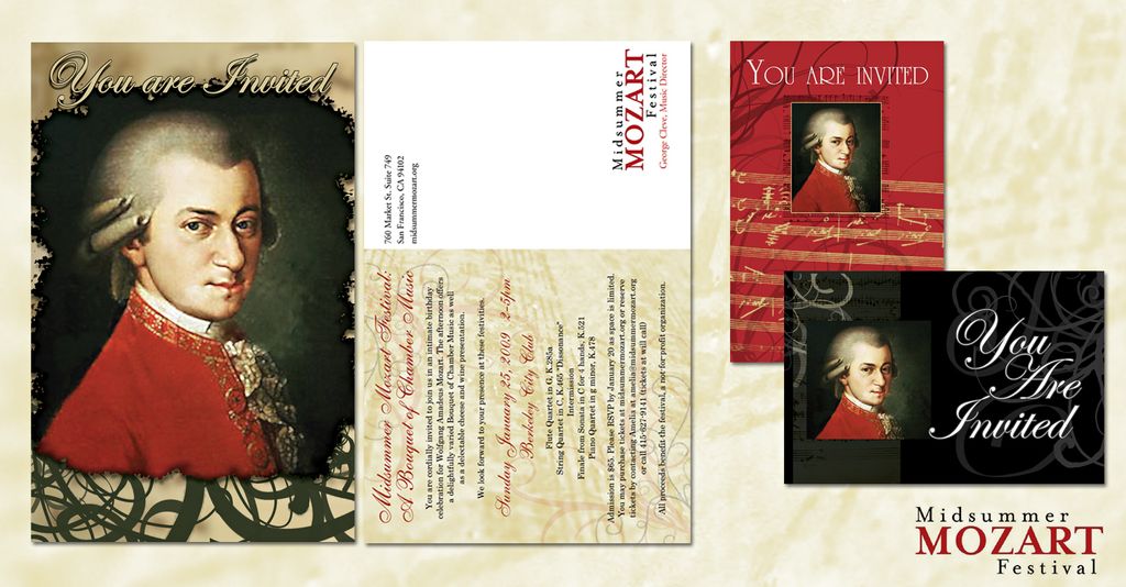 MIDSUMMER MOZART FESTIVAL - Post Card Mailer - Ber