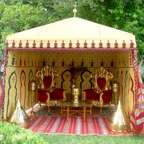 Moroccan Caidal tent with set up of thrones for th
