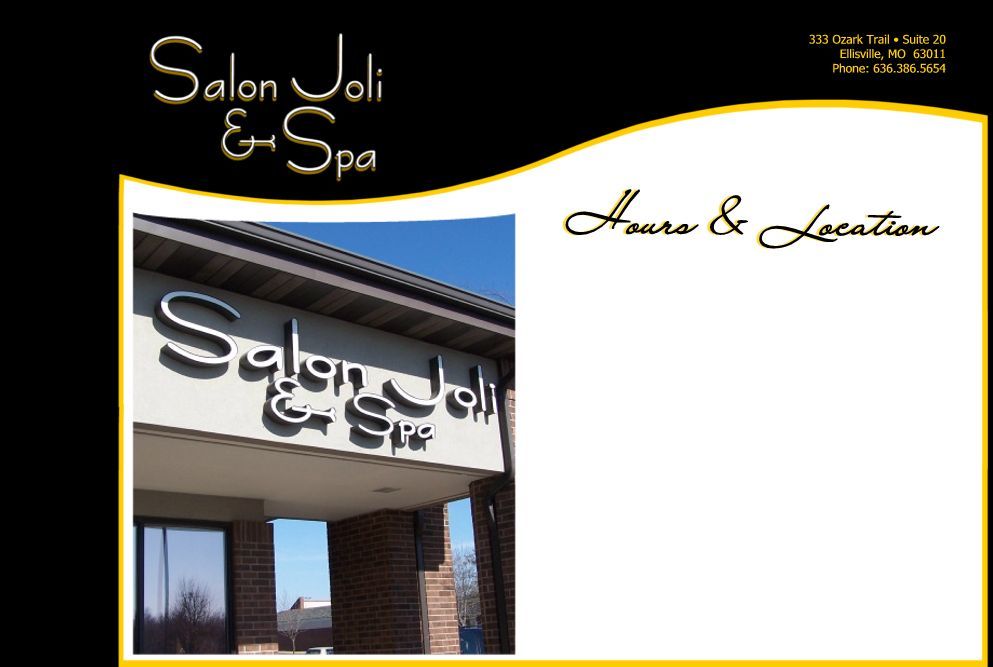 Salon Joli and Spa
333 Ozark Trail Drive Suite 20
