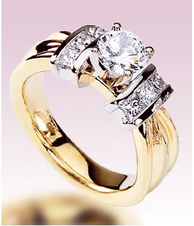 2 Tone Engagement Ring