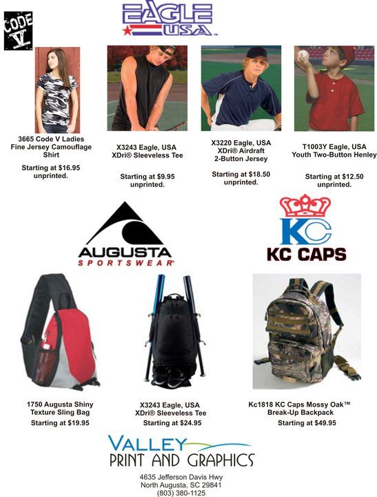 All your major brands available and imprint-able o