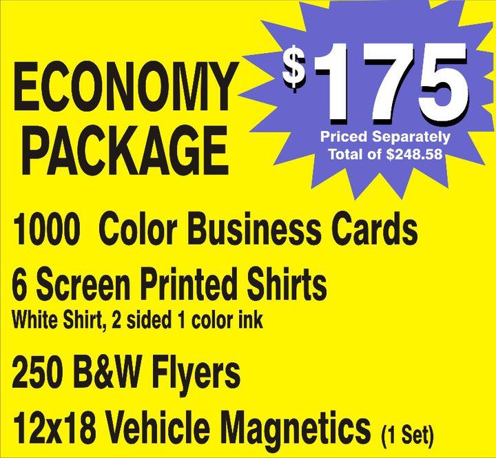 Economy small business packages. If you are a smal