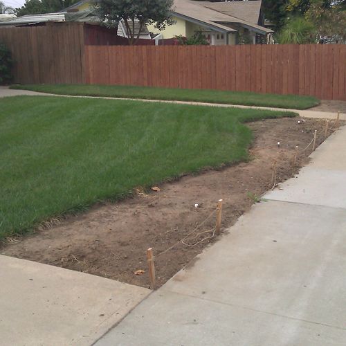 Fence and Lawn installation - Before