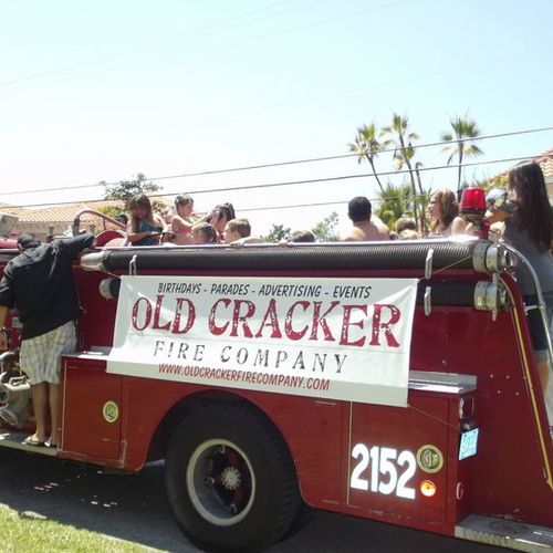 Whole Party goes for a ride on the fire truck!