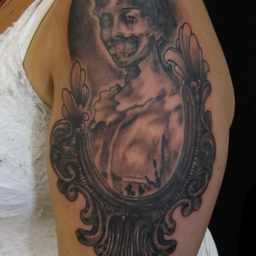 Custom Victorian zombie tattoo