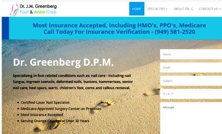 Dr. Greenberg DPM Website