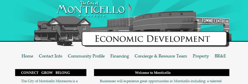 City of Monticello Economic Development Website