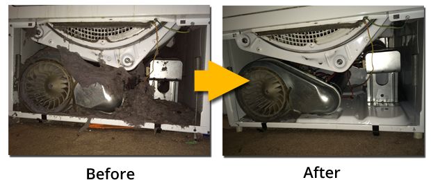Before and After Dryer