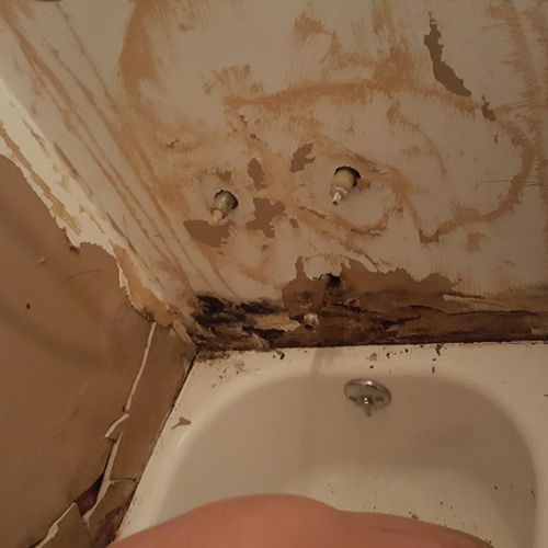 tub surround was getting water behind it causing s