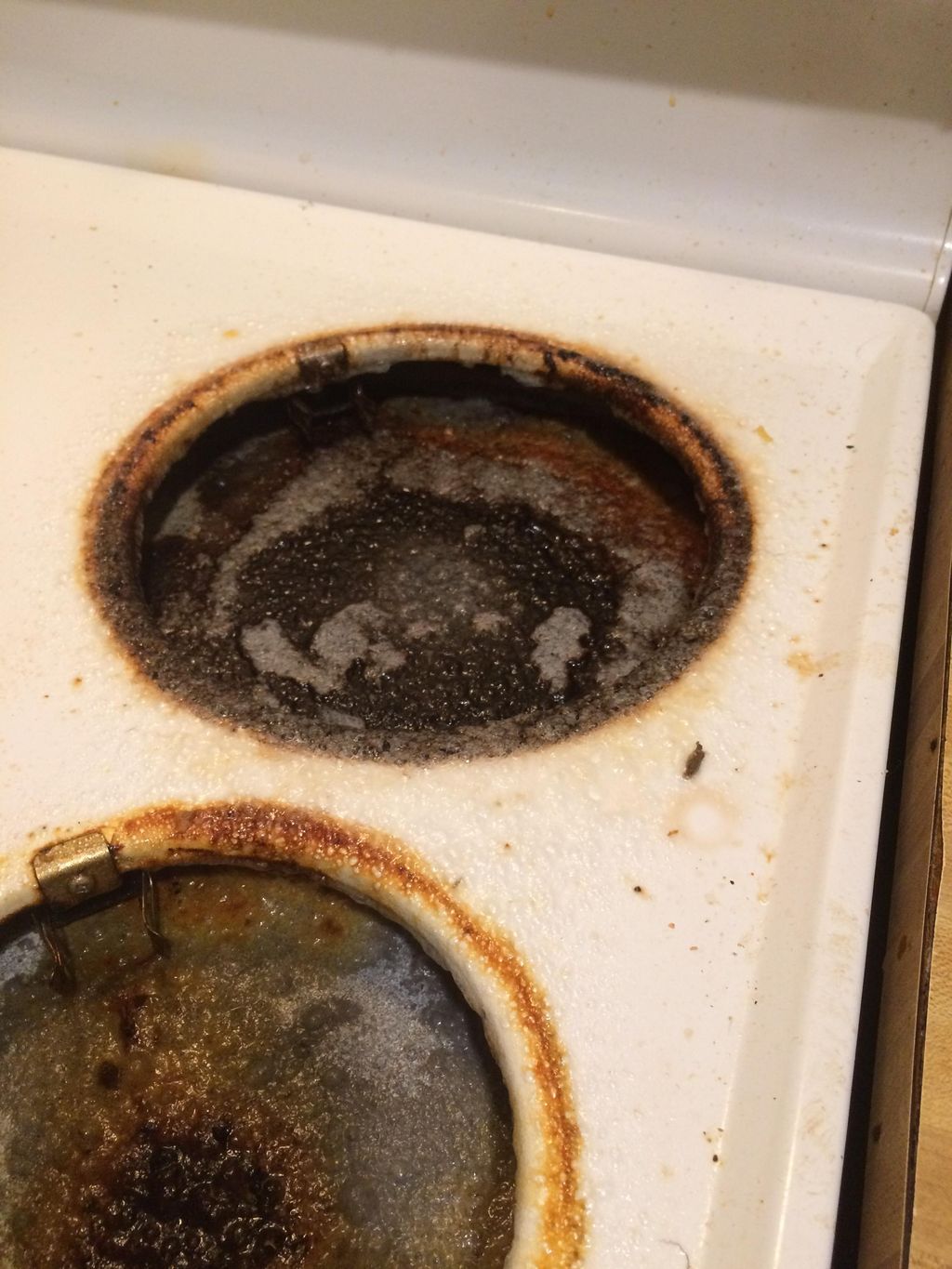 Stove top before cleaning 