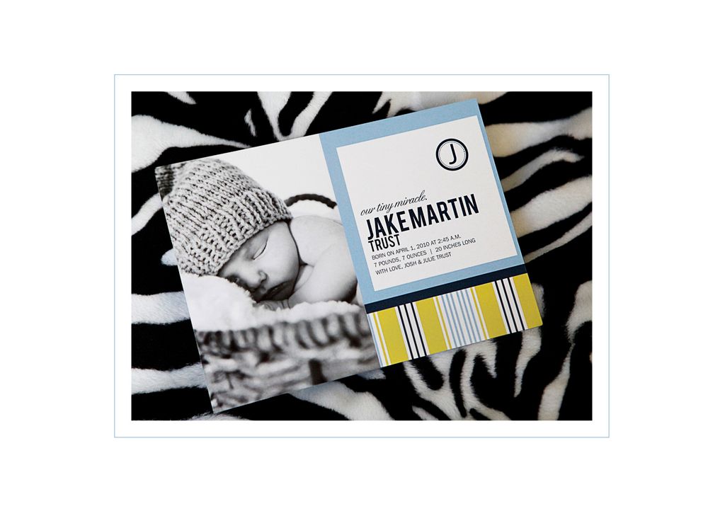 Fun birth announcement.