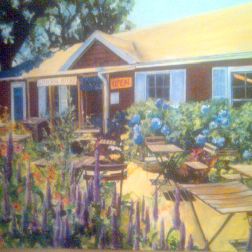 painting of general store located in Edgartown
