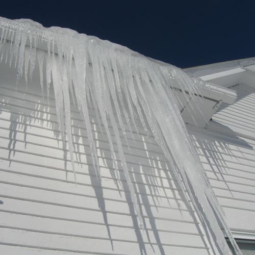 Ice Dams damage your roofs, ceilings and walls. He