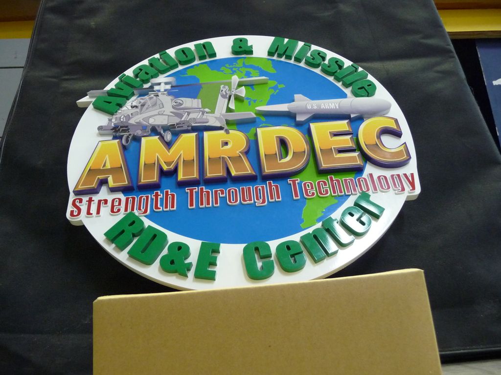 Layered Logo using Painted Aluminum Layers and Dig