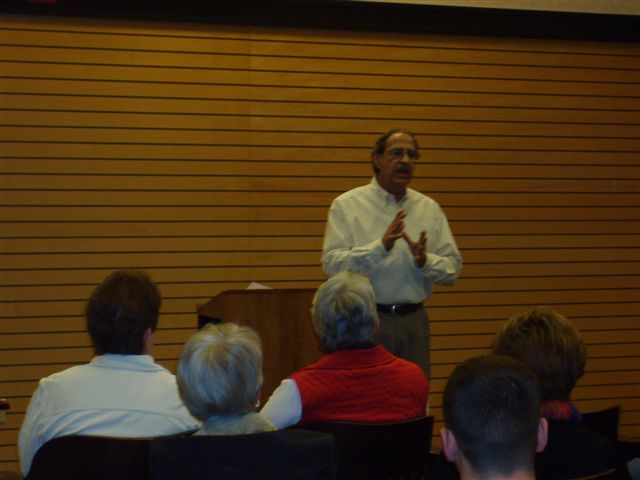 Speaking to a group at Barnes and Noble.