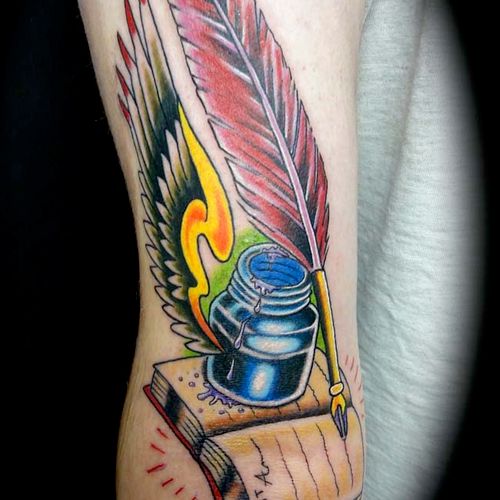 Pen and Inkwell Tattoo - Matt Myrdal