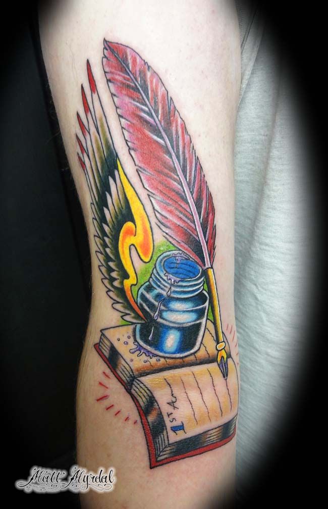 Pen and Inkwell Tattoo - Matt Myrdal