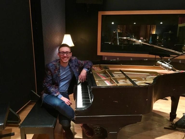 In the studio recording my solo piano album “Dream