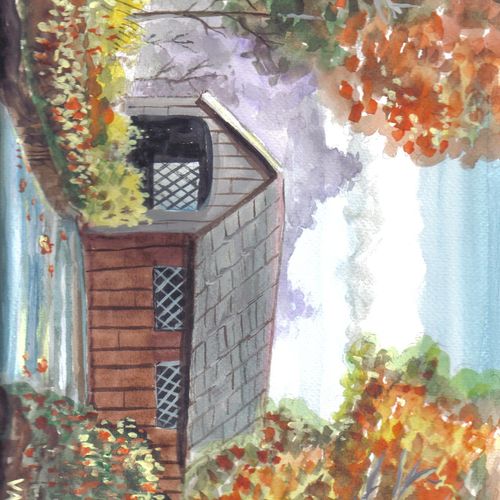 "Covered Bridge" Watercolor