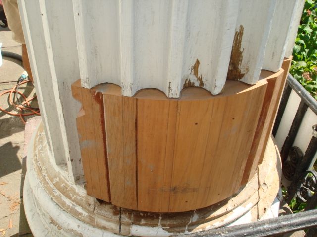 Column Restoration - Linden Place Museum, Bristol,