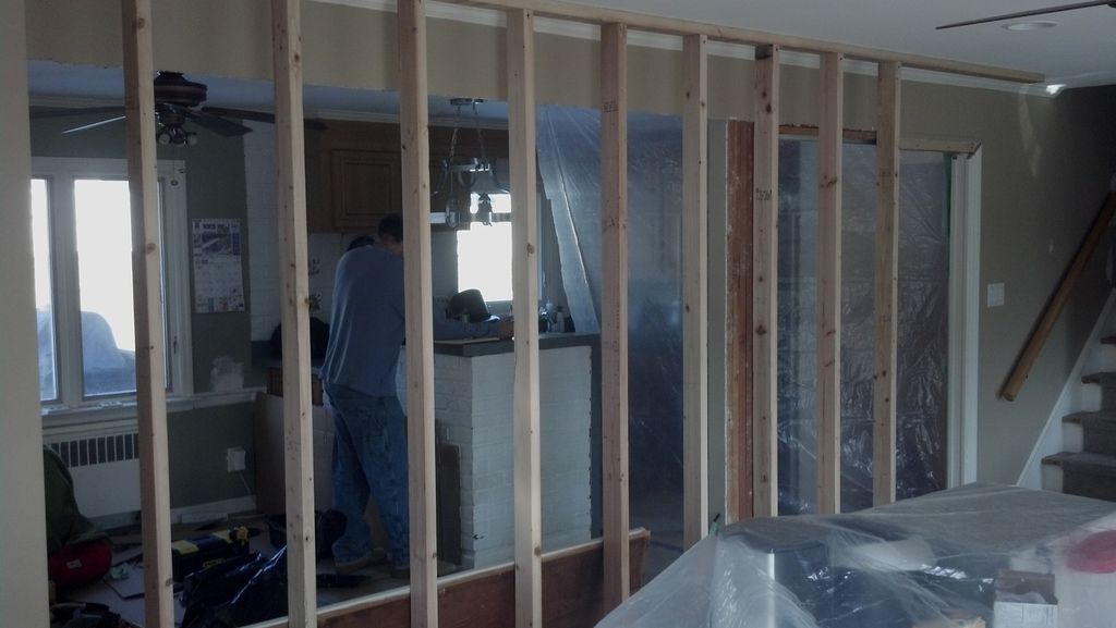 Looking from the living room into the old kitchen.