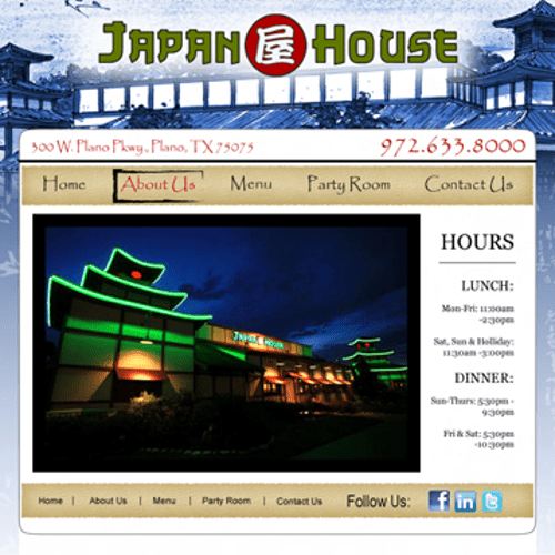 Website Texstar Web.com built for Japan House in P