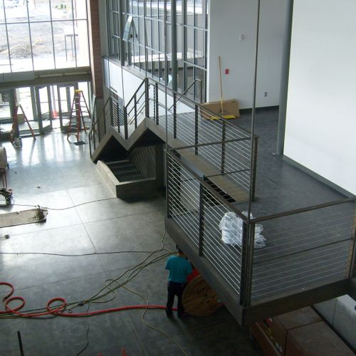 acid etched wire and steel at moses lake civic cen