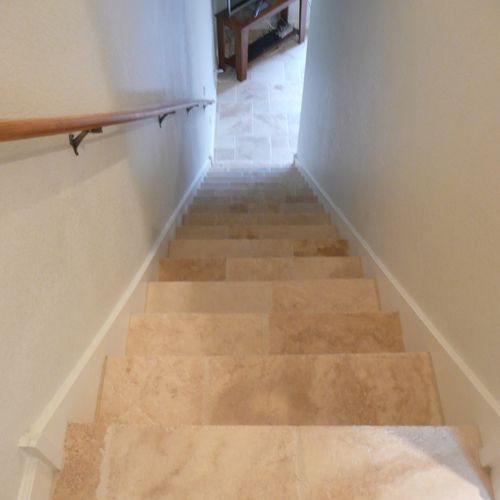 We can put anything on your stairs!  Travertine (L