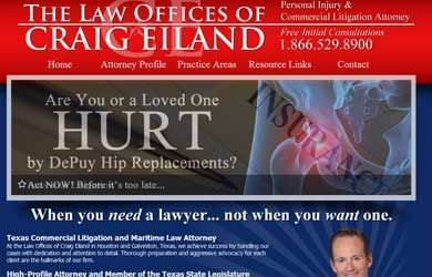 At the Law Offices of Craig Eiland in Houston and 