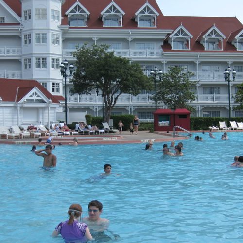 One of the pools at the Grand Floridian, just beau