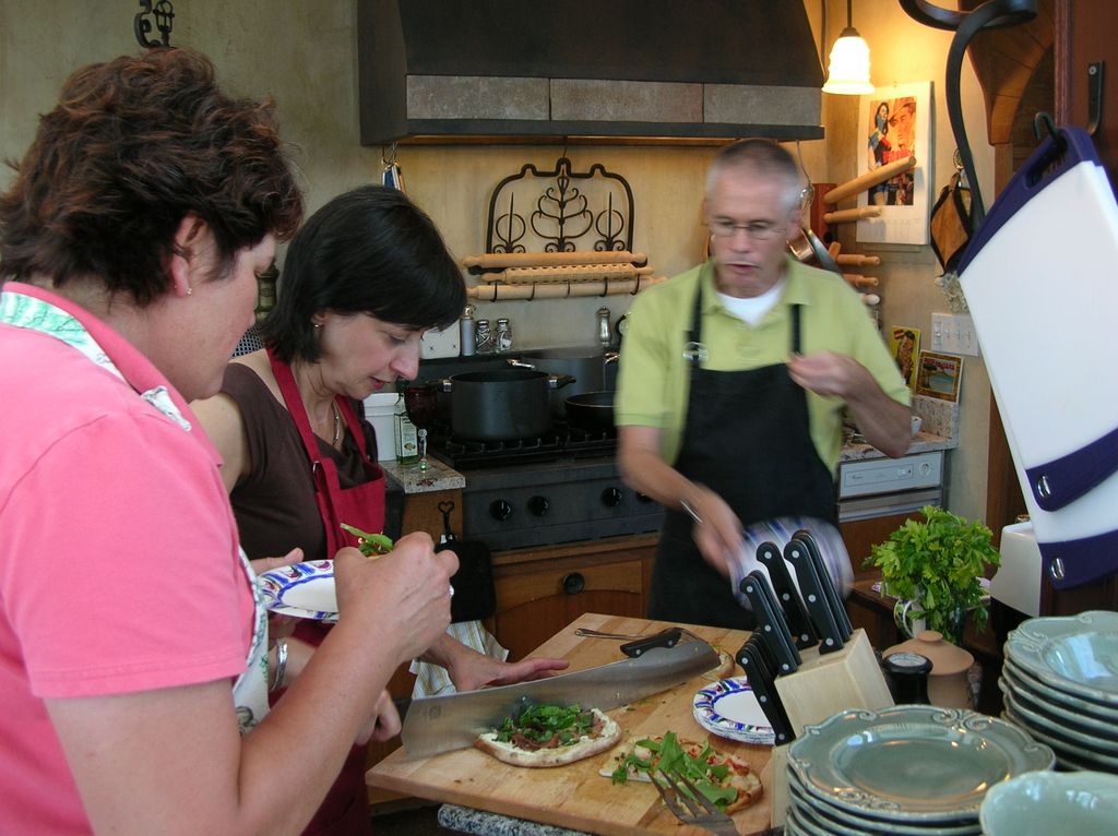 Cooking class in progress