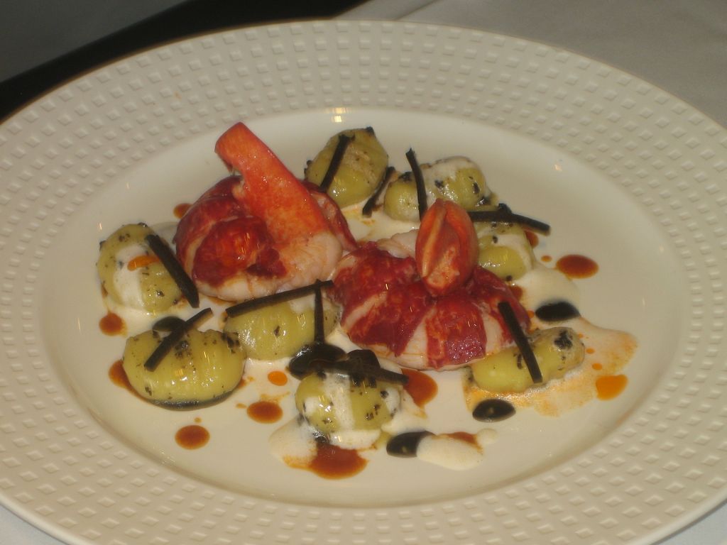 Main Lobster with Truffle Potato Gnocchi.