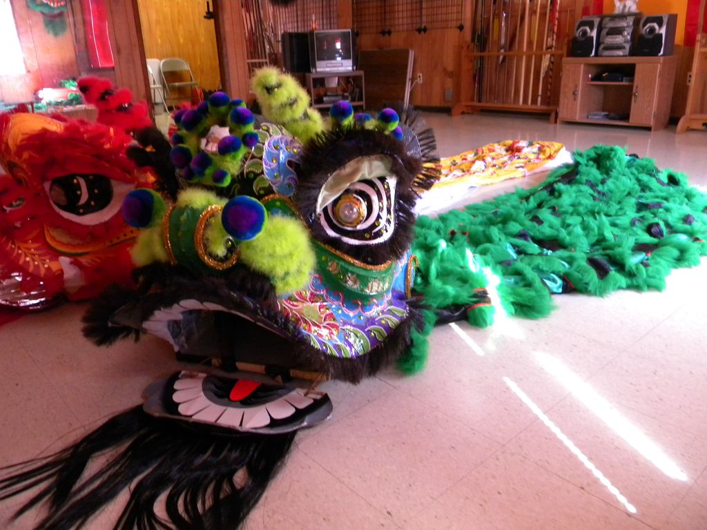 Hand painted and custon decorated Hok Shan Lion He