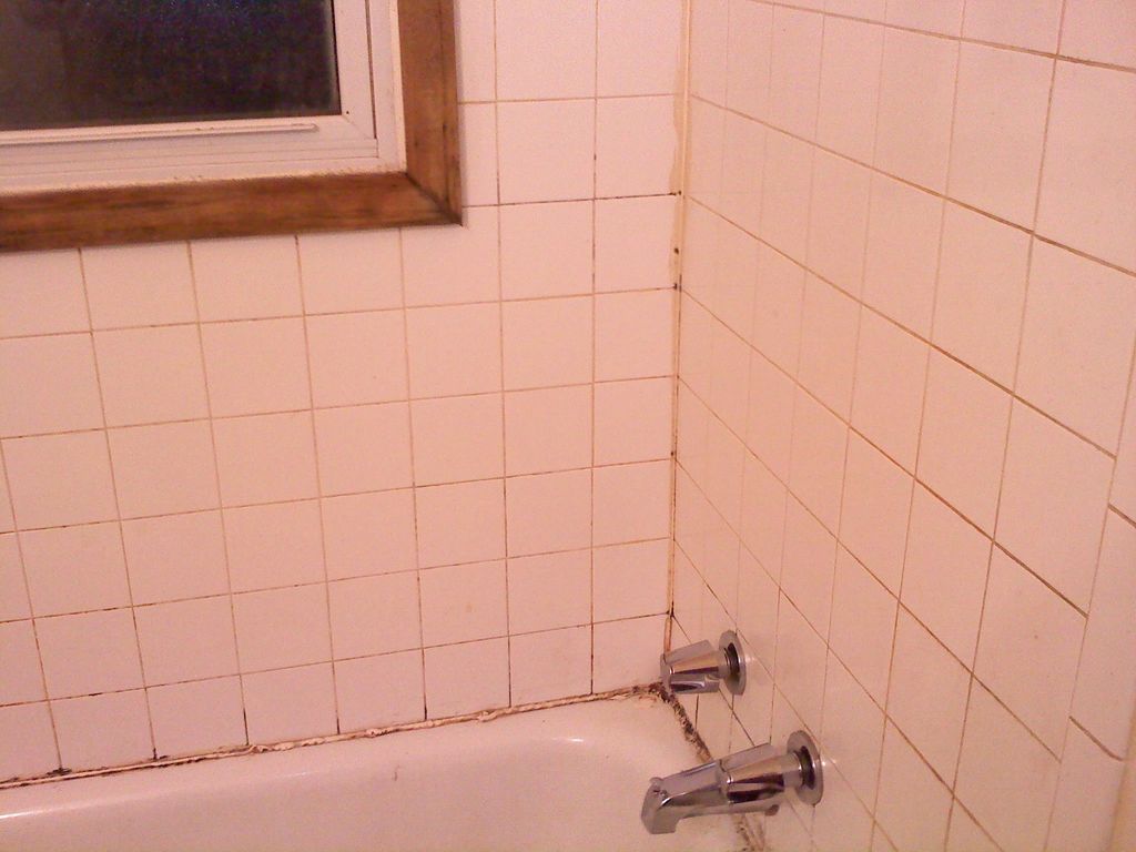 Cleaned residential bathroom wall and tub #2